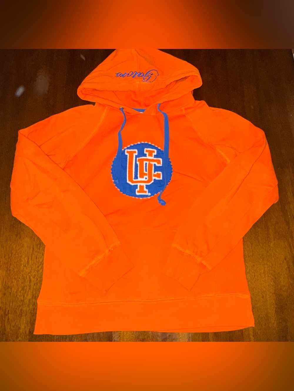 College Classics Orange UF Hoodie Sweatshirt Florida Gators Embroidered Small